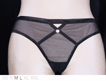 Imagen Moda Sheer and lace tanga bikini