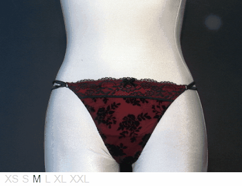 Intimissimi Sheer, lace string bikini with velvet