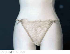 Janet Reger 100% silk lace thong