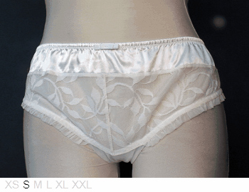 Janine Robin Dual layer satin & lace boy thong