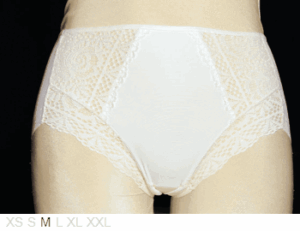 Janira Lazer cut poly and lace high brief