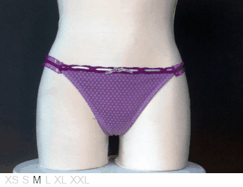 Jennyfer Secret Poly and sheer thong with ruffles