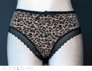 Jezebel Low VPL ruched leopard brief