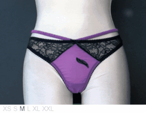 Just Cavalli Sheer and dentelle lace thong