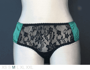 Kiss Me Deadly Satin and lace brief