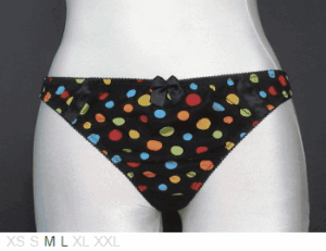 Lilly Wiggler Couture Polka Pin Up Hipster thong