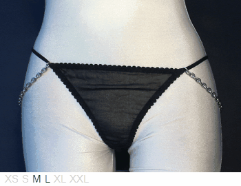 Les Jupons de Tess Sheer thong with side chains