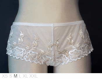 Lady Marlene #717 - Embroidered sheer short
