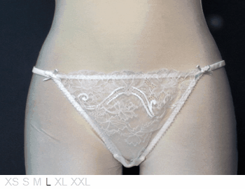 L'Argent Madalene sheer and lace G-string