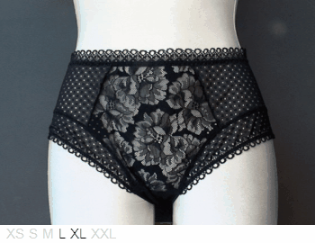 Lejaby Dot Flowers poly and lace brief
