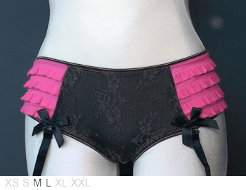 Lucy B Cabaret ruffled garterkini