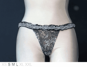 Lu Lu G-string with ruffled trim