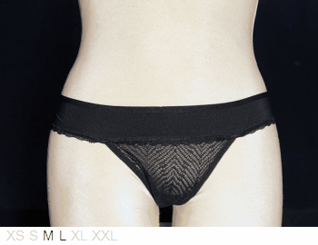 Mahalo Trenet poly and lace thong