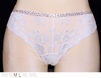Mari M Lace bikini with leopard waistband