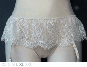 Marilyn Monroe Lace-skirted thong w/garters