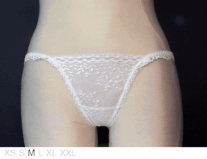 Millesia Sheer and lace thong