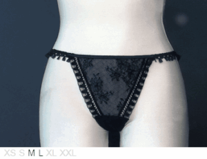 Millesia Sheer and lace thong