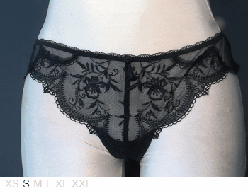 Millesia Sheer and lace thong