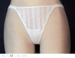 Millesia G-String with strips of sheer
