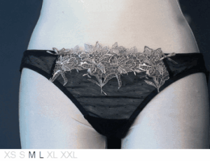 Millesia Desire poly and lace open-back thong