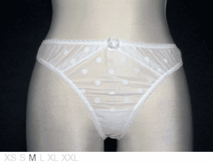 Mimi Holliday Sheer and silk tie-side thong