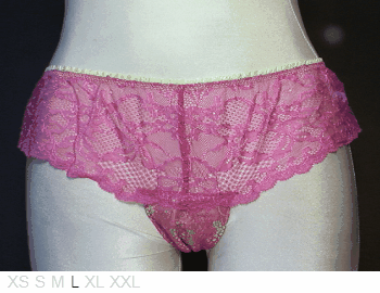 Mimi Holliday Pure silk and lace skirted thong