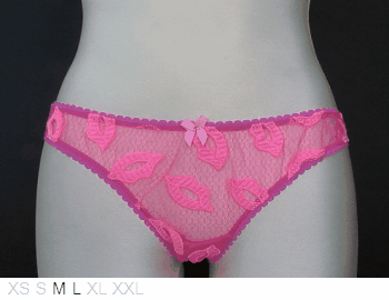 Mimi Holliday Flamingo back-tie sheer lace bikini