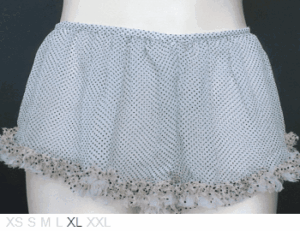Minuit Douze Sheer tap pant with mega ruffles