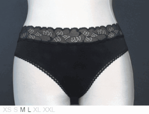 Natori Poly brief with lace trim