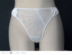 Nina Ricci Sheer font, solid back thong