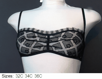 Princesse Tam Tam Sheer and lace bra with ruffles