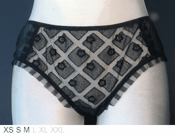 Princesse Tam Tam Sheer and lace shorty w/ ruffles
