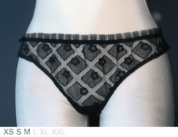 Princesse Tam Tam Sheer and lace thong w/ ruffles