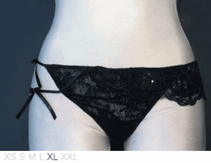 Parah Sheer and lace tie-side bikini