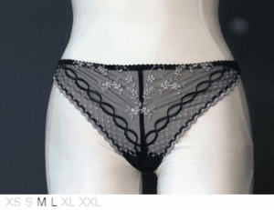Passionata Sheer and lace fold-over tanga