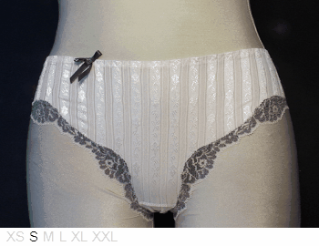 Passionata Striped poly and lace tanga