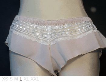 Planet Lingerie Chiffon and lace tap pant
