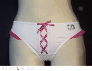 Playboy Intimates Poly thong with lace-up back