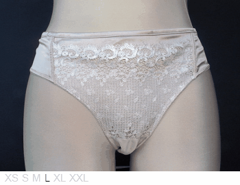 Pleasure State Delilah Eve silk & lace mini brief