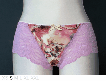 Sally Jones Sheer and lace, printed shorty