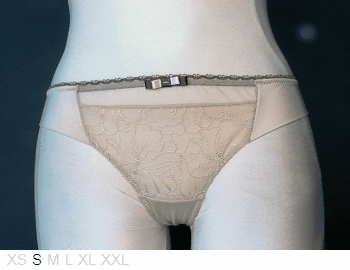Samanta Passy sheer tanga with fold-over trim
