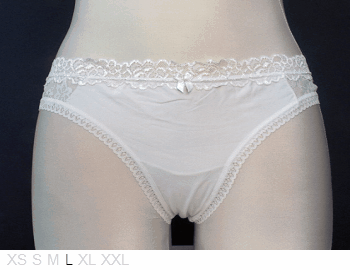 Santolina Lingerie Lycra thong with lace trim