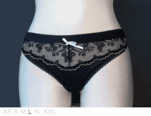 Sassa 51% poly and lace thong