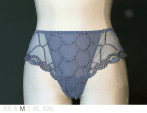 Secret d'Eva Ines sheer and lace tanga