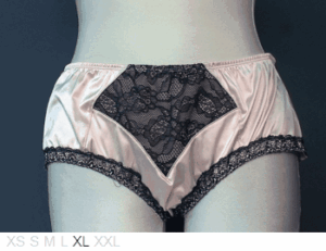Soleil Sucre Satin brief with lace accents