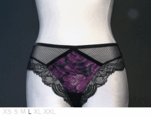 Soma Velvet Illusion poly and lace hipster