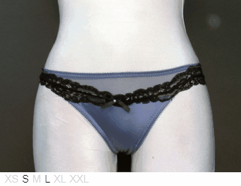 Sophie B Poly and sheer bikini with lace
