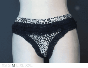 Tart Intimates 62% poly & rayon ruffled bikini