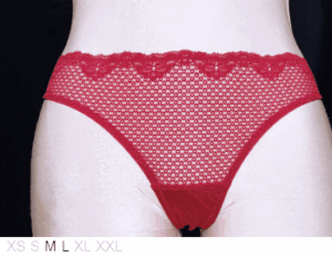 Timpa Poly and lace thong