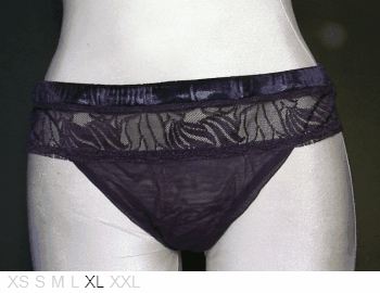 Valery Prestige Sheer bikini with velvet trim